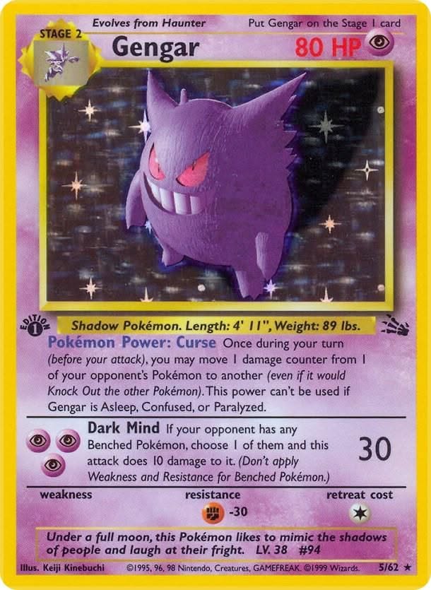 Gengar #5 Fossil (Holo)