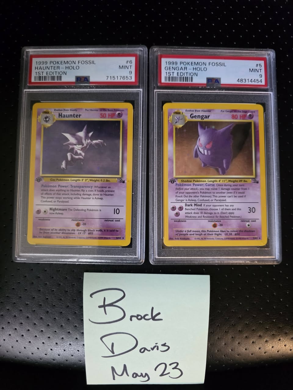 Pokemon TCG Fossil Haunter and Gengar 1st edition for sale