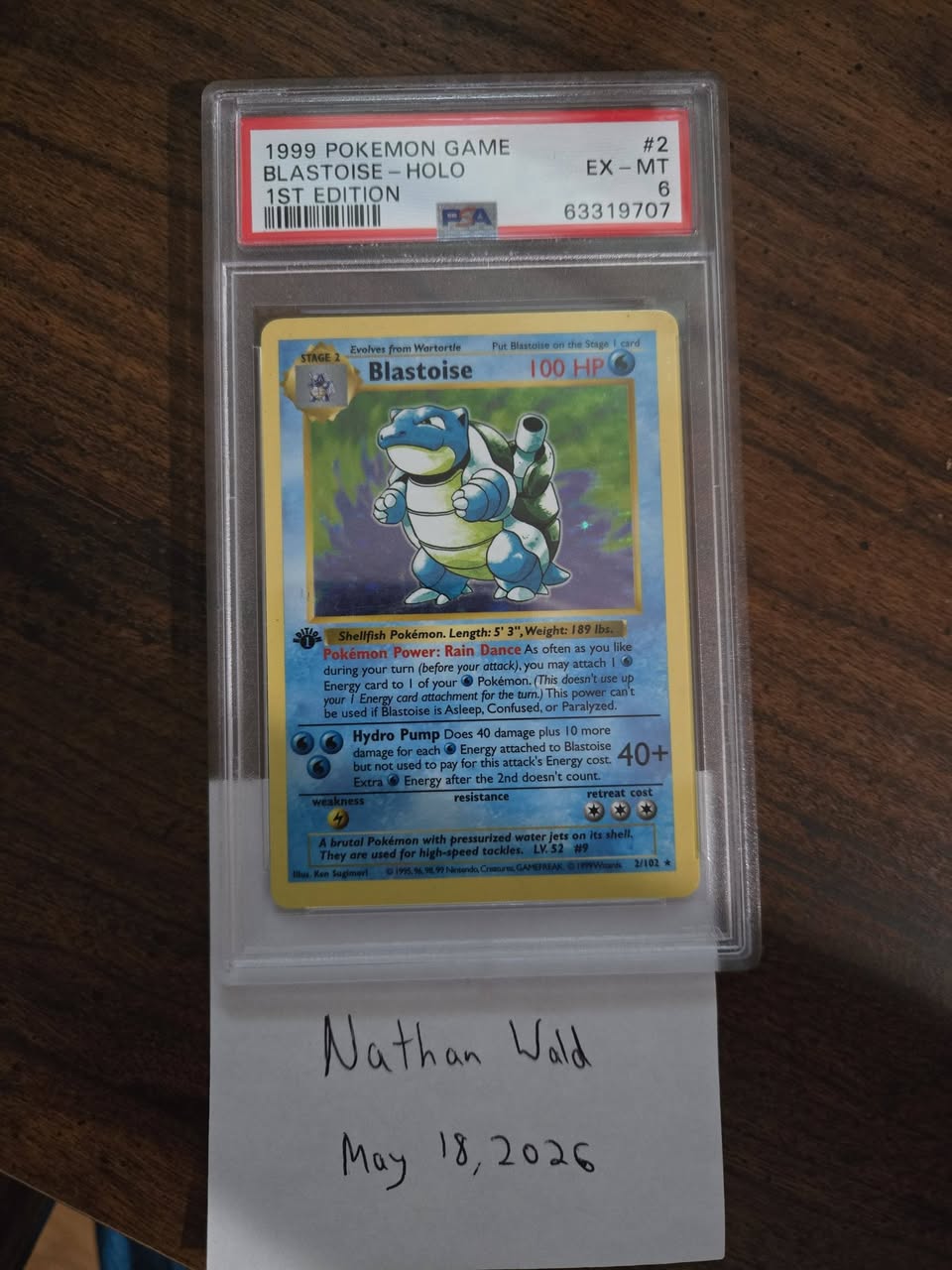 Blastoise #2 Base Set (1st Edition)