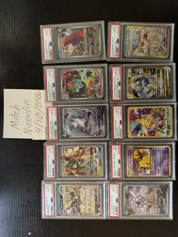 $125 Pikachu #160 PSA 10 - $250 Galarian Articuno V #170 PSA10