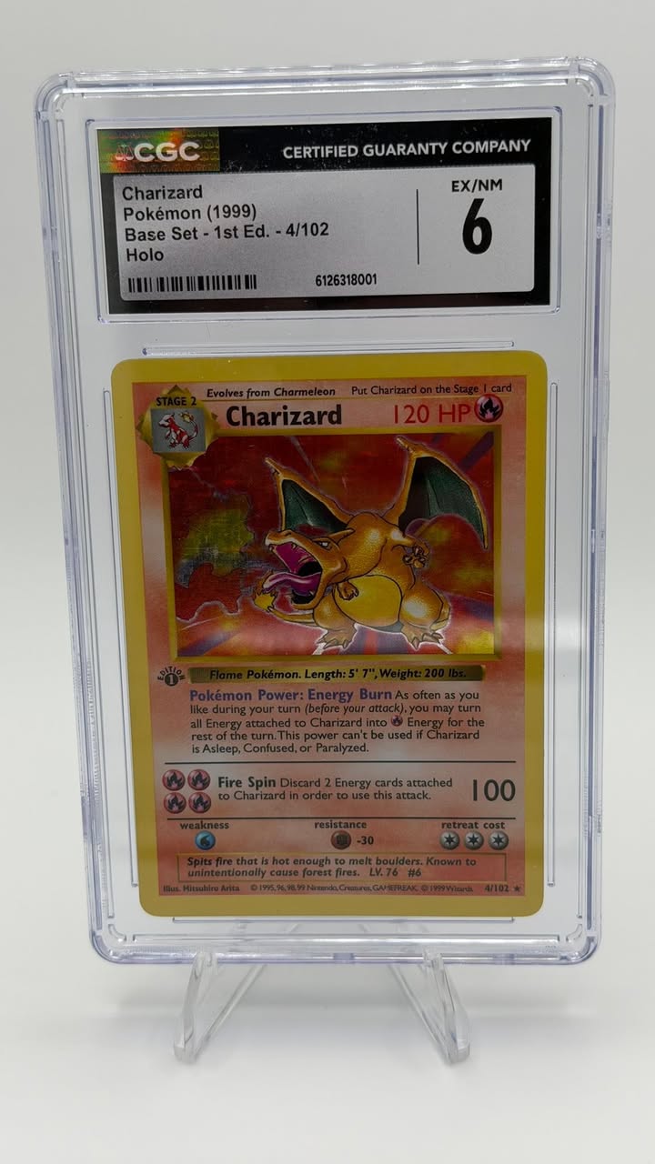 1999 POKEMON BASE SET 1ST EDITION SHADOWLESS #4/102 ...