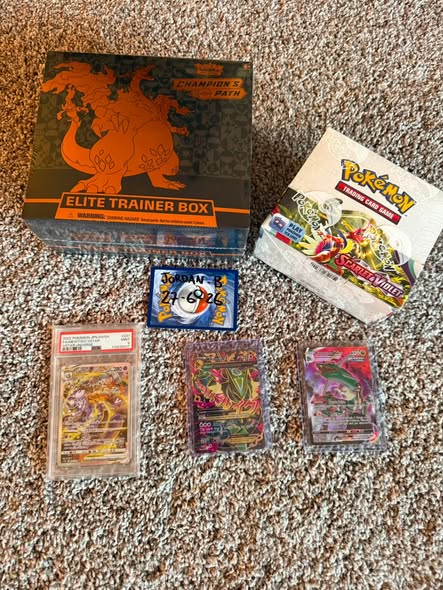 Pokemon cards for sale: Mega Rayquaza EX and Rayquaza VMAX
