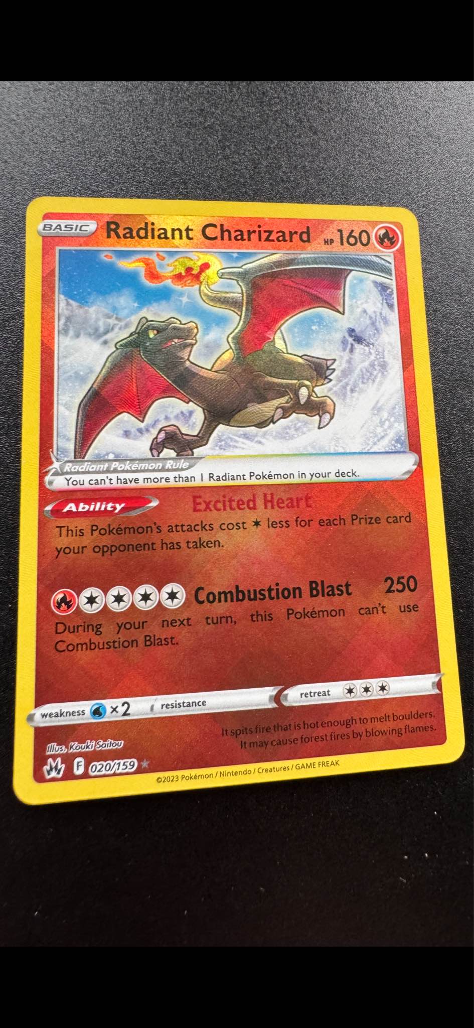 – RADIANT CHARIZARD/-20/159/(crown zenith) | Walton, Indiana