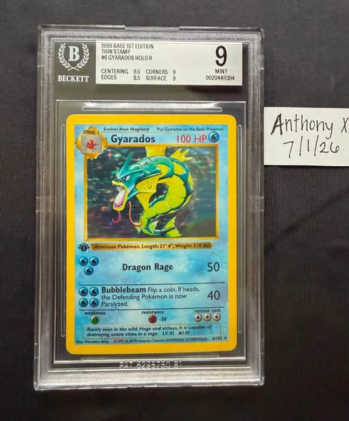 Mint 1st edition shadowless Gyarados holo for sale - Facebook