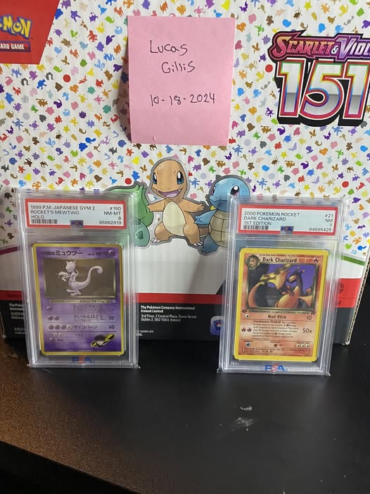 Pokemon Trading Cards For Sale: Mewtwo and Dark Charizard