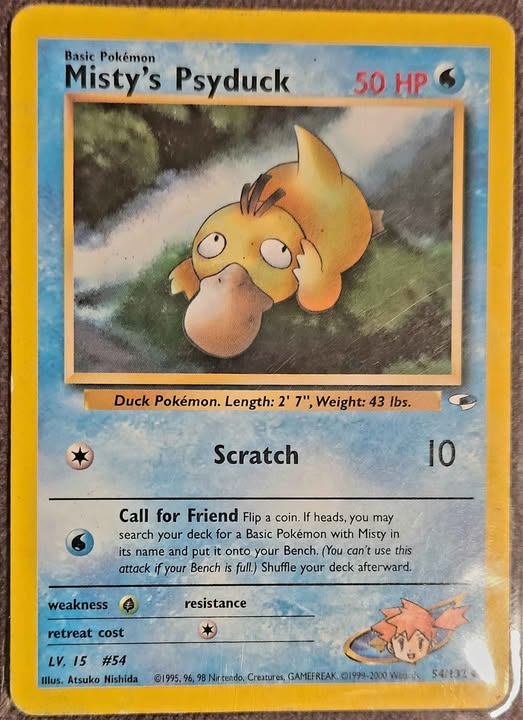 Misty's Psyduck pokemon card 54/132 | Used - Good | A$25.00