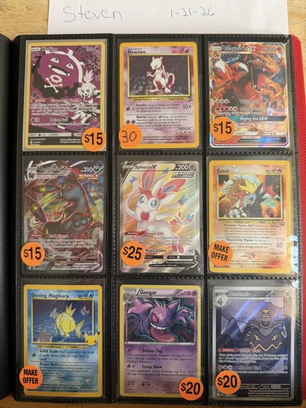 POKÉMON CARDS FOR SALE Updated binder ✔️ - Facebook