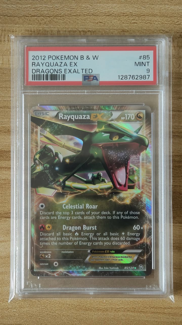 2012 Pokemon Rayquaza EX Dragons Exalted 85/124 mint PSA 9 ...