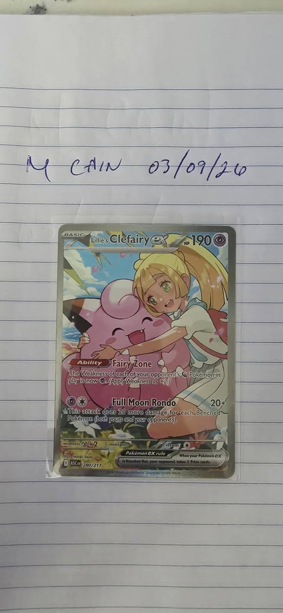Lillie's Clefairy ex card for sale