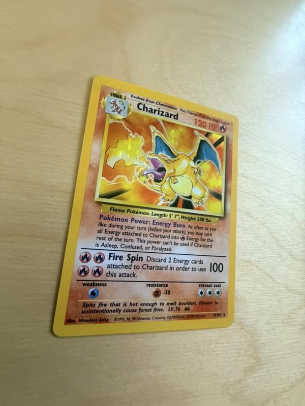 What is the condition of my base set charizard holo? - Facebook