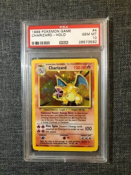 1999 Pokemon Charizard Holo Base Set PSA 10 Gem Mint #4