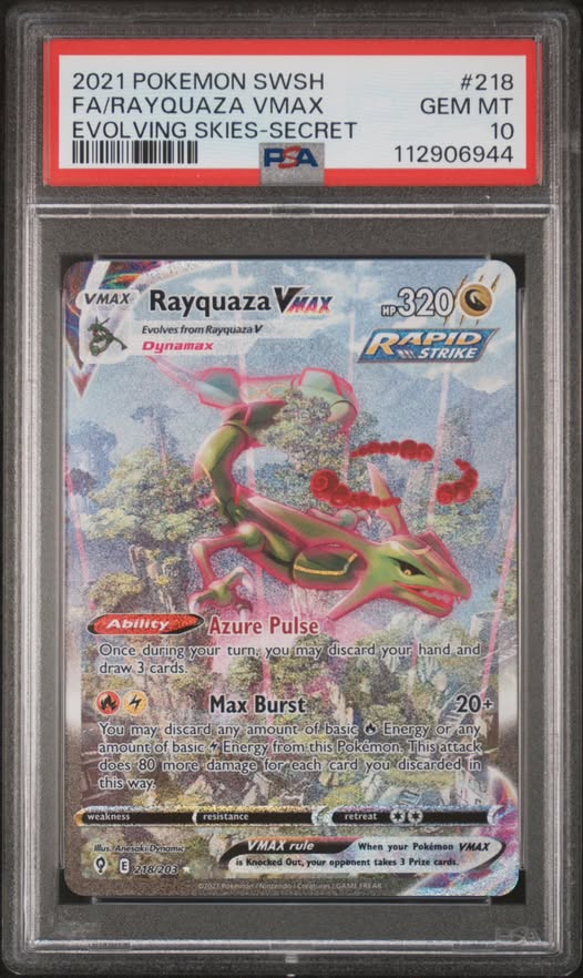 Rayquaza VMAX Alt Art #218 Evolving Skies