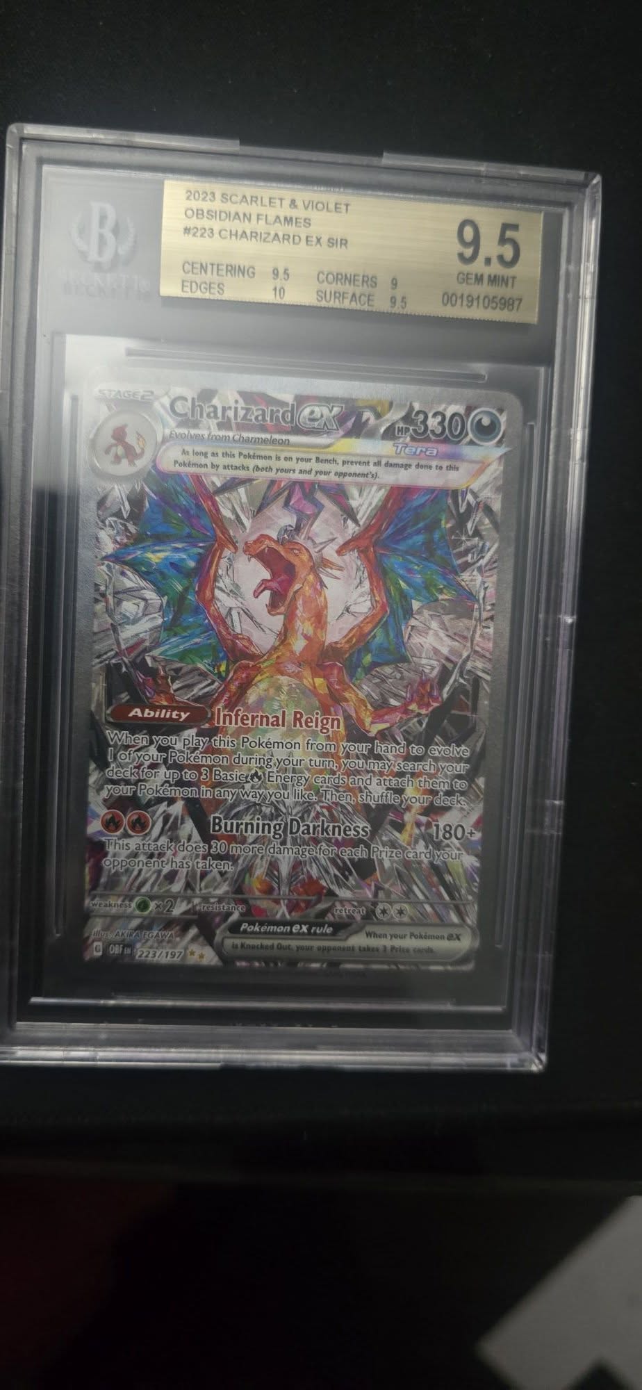 Charizard EX Obsidian Flames SIR 223/197 SV03 GRADED BGS ...