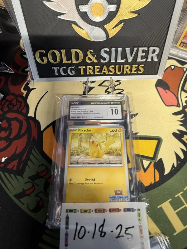 For Sale – CGC 10 Pikachu (2023) – Black Star Promo #214