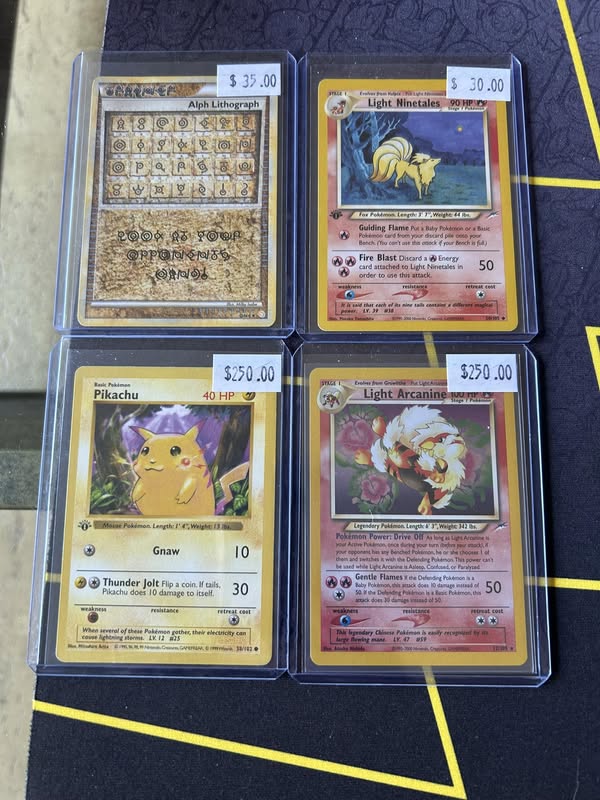 Rare Pokemon card haul including Red Cheeks, Light Arcanine ...