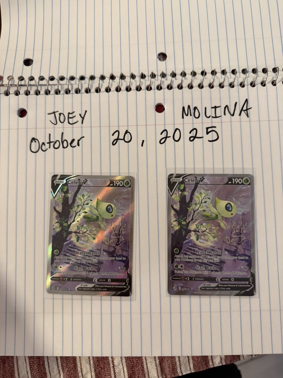 Celebi v full art for sale 60 . PayPal or Zelle , Zelle preferred . I got 2 ...