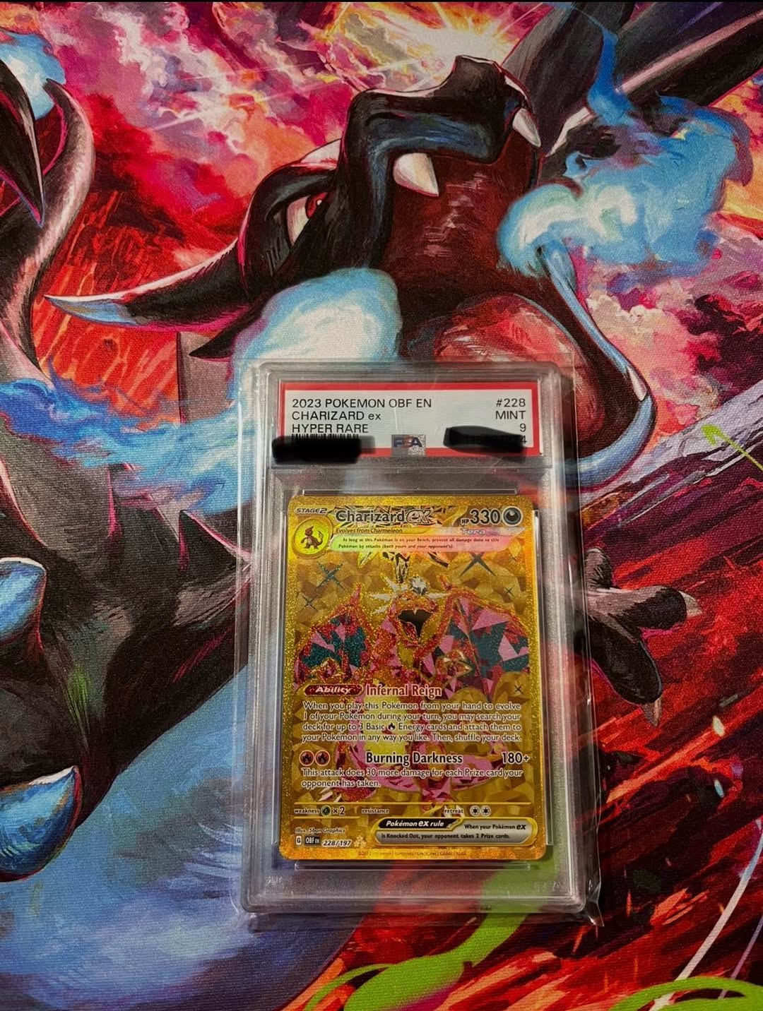 Gold Charizard Ex (Hyper Rare) Obsidian Flames - like new | $70.00
