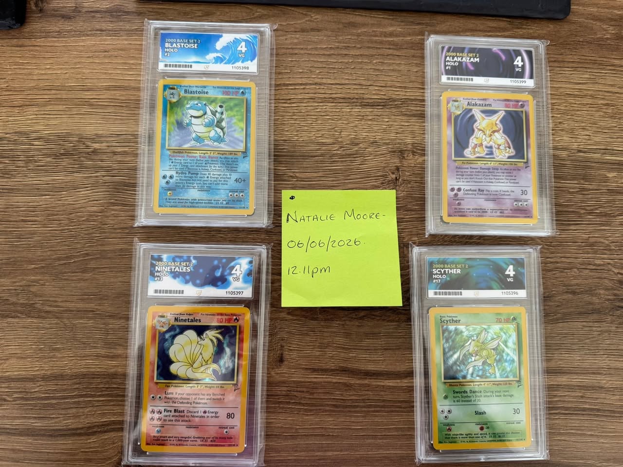 Pokemon base set 2 cards for sale including Blastoise and Alakazam