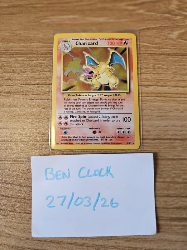 Base set Charizard with error for sale - Facebook
