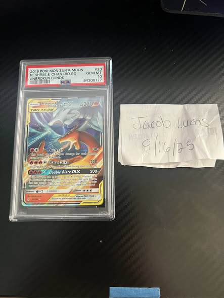 Reshiram & Charizard GX #20 Pokemon Unbroken Bonds F/S $250