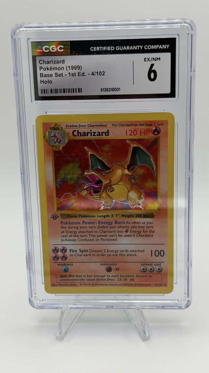 1999 pokemon charizard holo card for sale