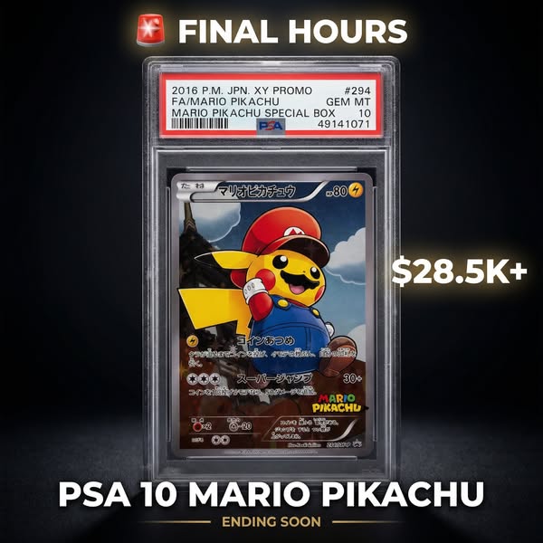 Rare 2016 Mario Pikachu card for sale - Facebook