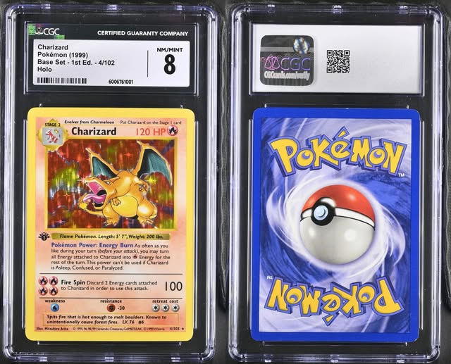 High-grade 1999 first edition charizard for sale - Facebook