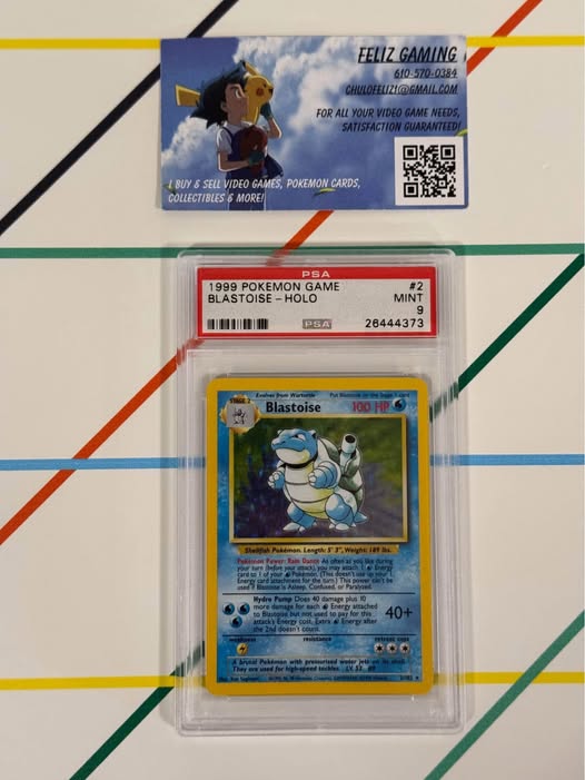 Base Set Unlimited Blastoise Holo #2 - Graded PSA 9