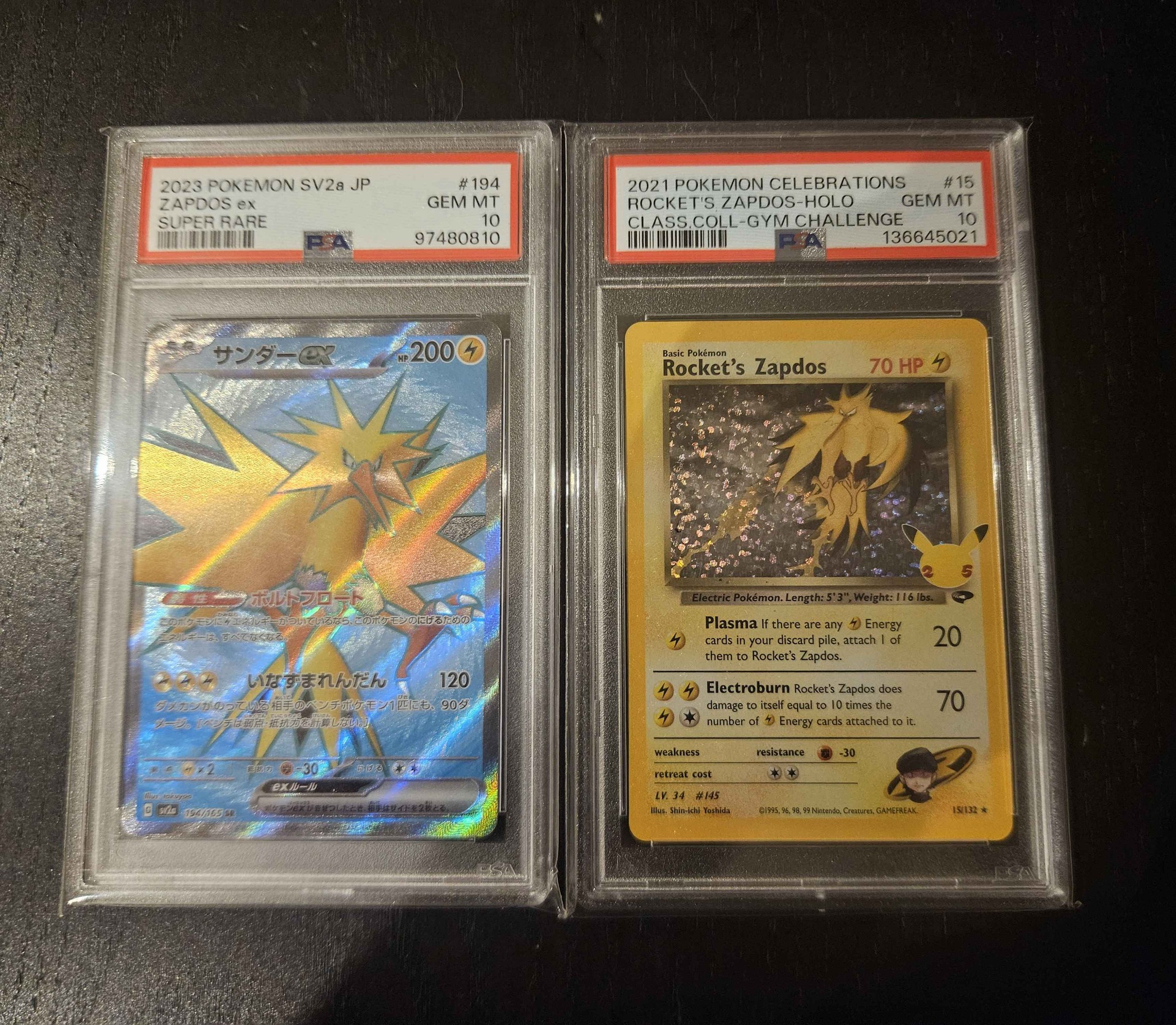 PSA 10 Zapdos Pair – 2023 Japanese SR Zapdos ex + 2021 ...