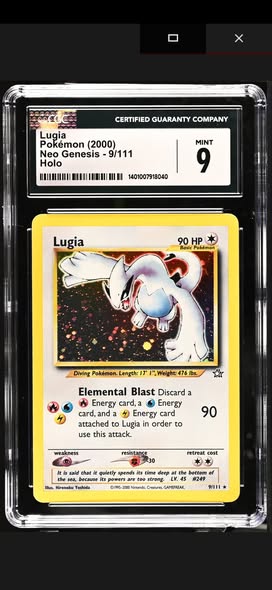 Neo Genesis Lugia CGC 9 Absolutely awesome centering (Go ...