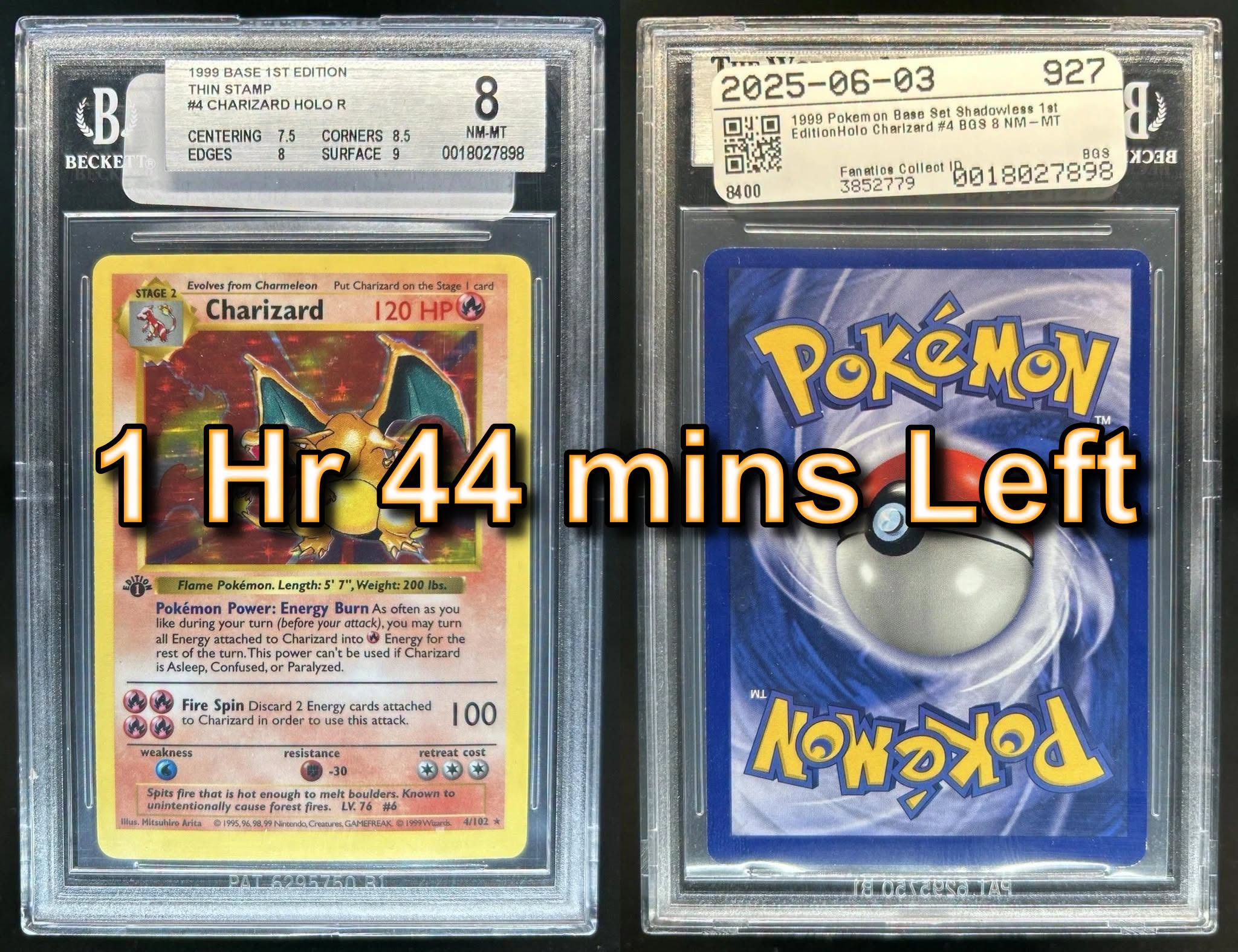 1999 Pokemon 1st edition Charizard holo BGS 8 for sale - Facebook