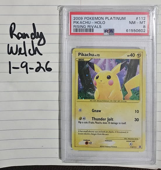 Psa 8 rising rivals pikachu slab for sale - Facebook