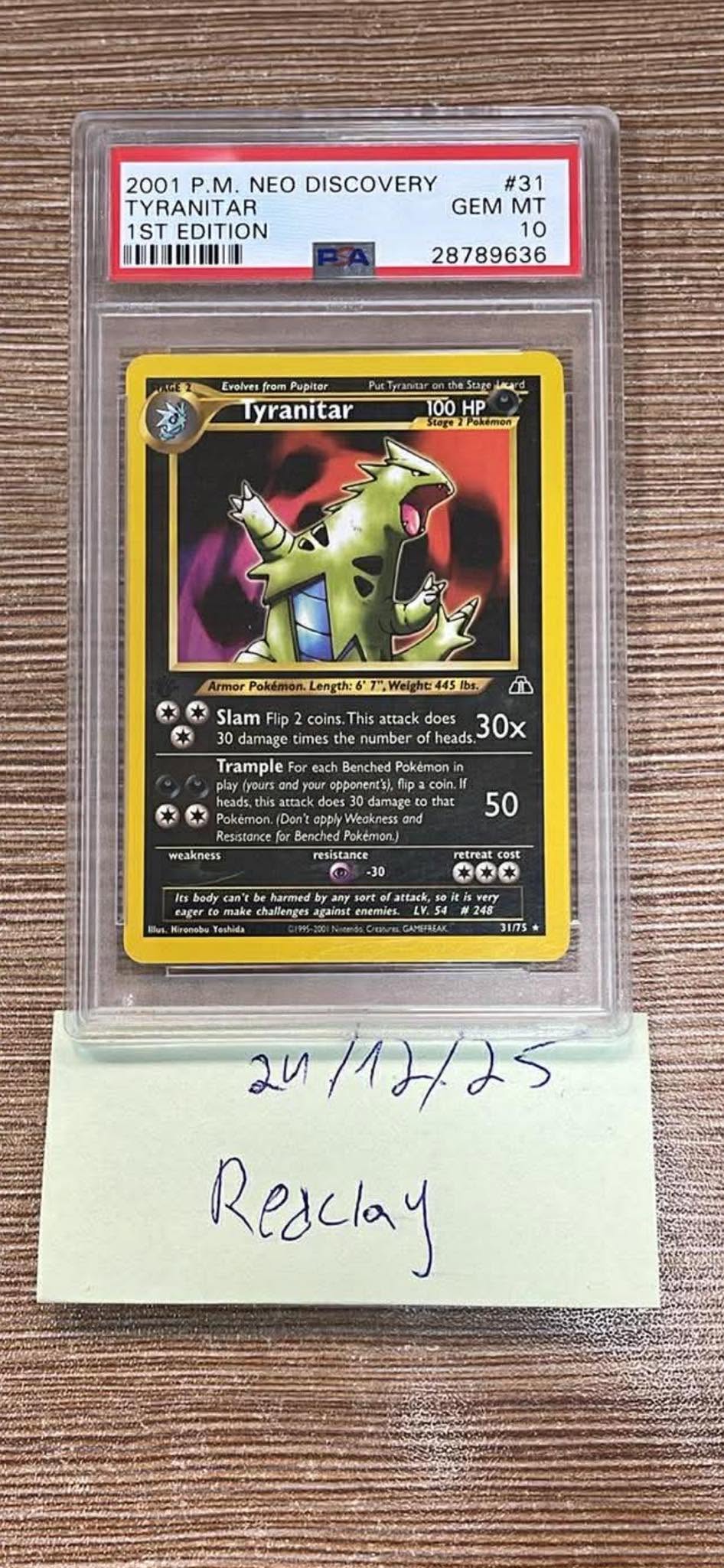 Psa 10 Tyranitar Neo Discovery - Facebook