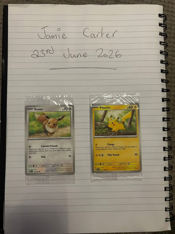 Pokemon cards for sale: Pikachu and Eevee - Facebook