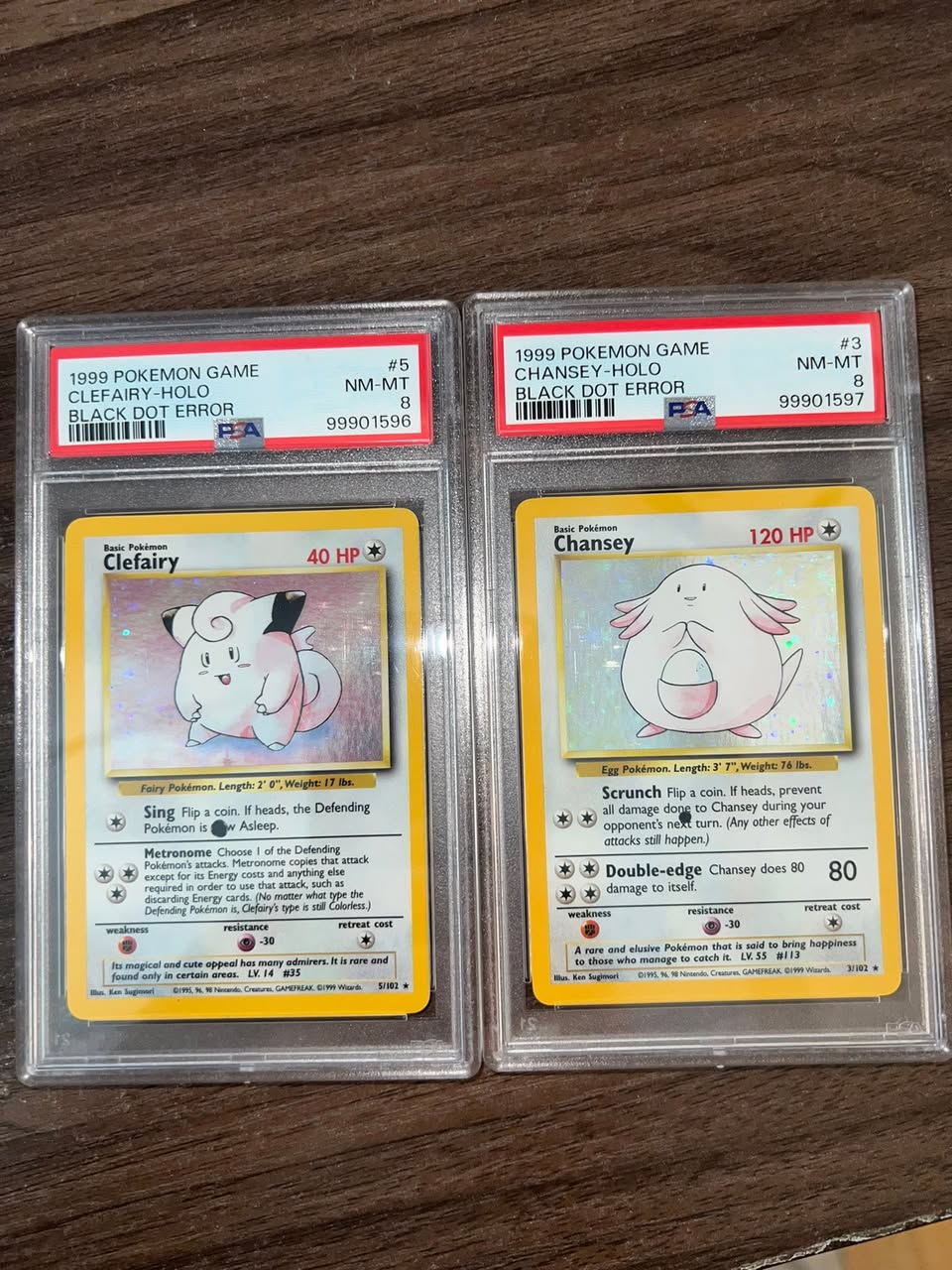 PSA 8 Chansey black dot error card for sale - Facebook