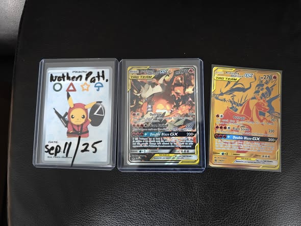 For sale : Reshiram and Charizard Tag team cards. SM201