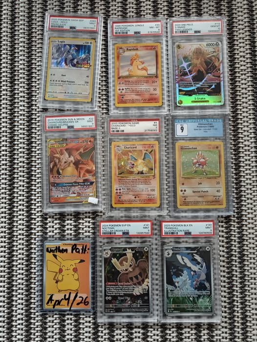 For sale: moving slabs. PSA 7 Base set 2 Charizard - $630 PSA 8 ...