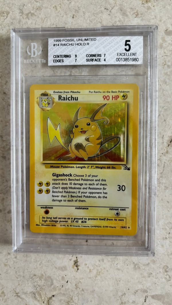 Fossil raichu bgs 5 for sale - Facebook