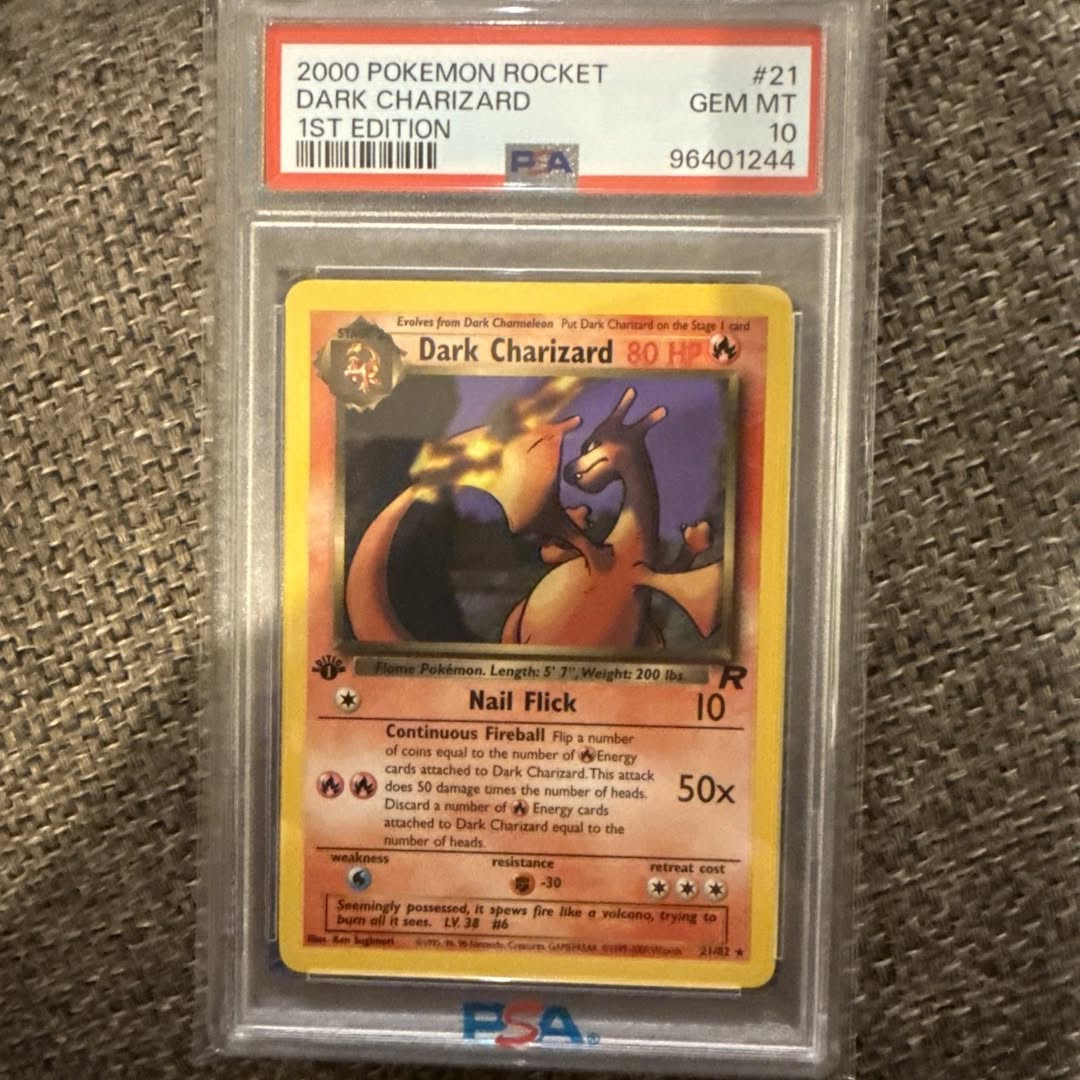 Rare 2000 team rocket dark charizard for sale - Facebook