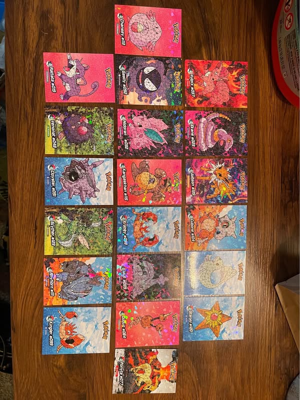 Pokemon non TCG. 2024 Crystal Card collection. 20 cards. All mint.
