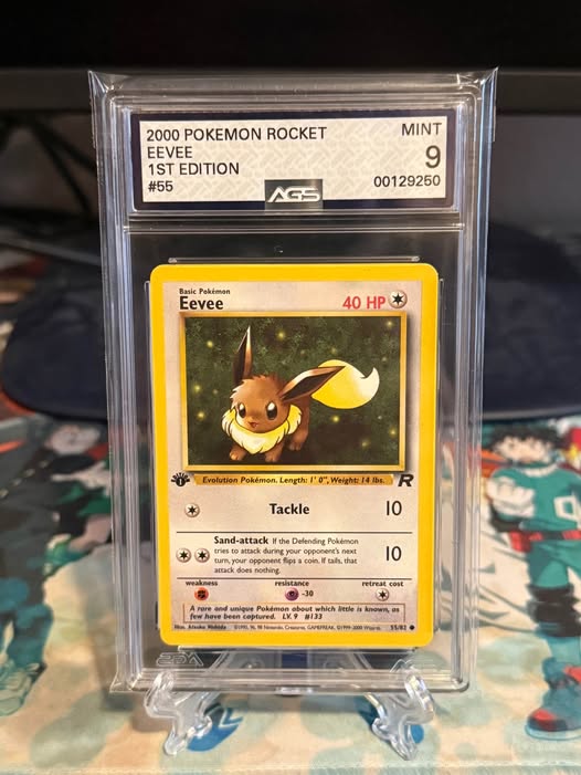 2000 Pokémon Team Rocket Eevee #55 – 1st Edition – AGS 9 (Mint ...