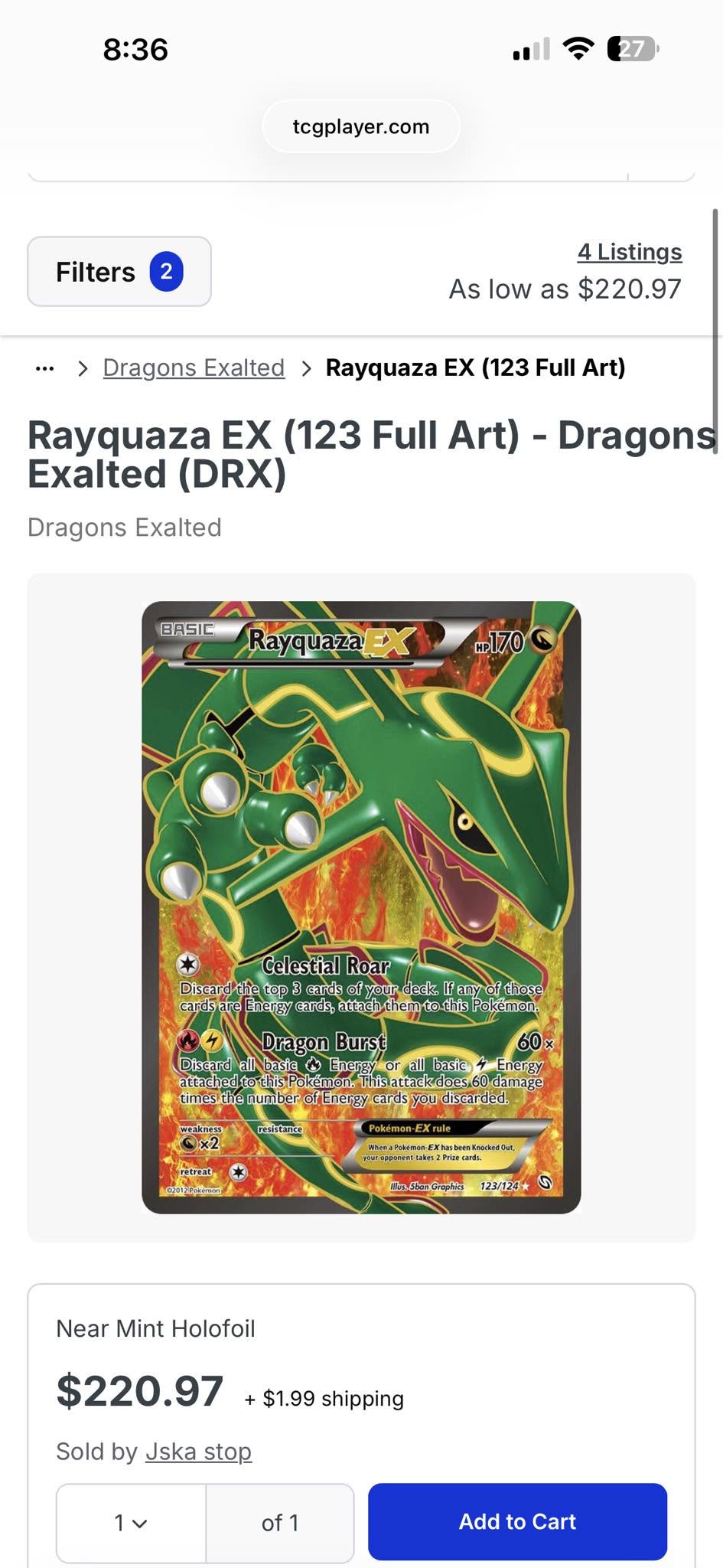 Where to buy Rayquaza EX card in nm or lp condition - Facebook