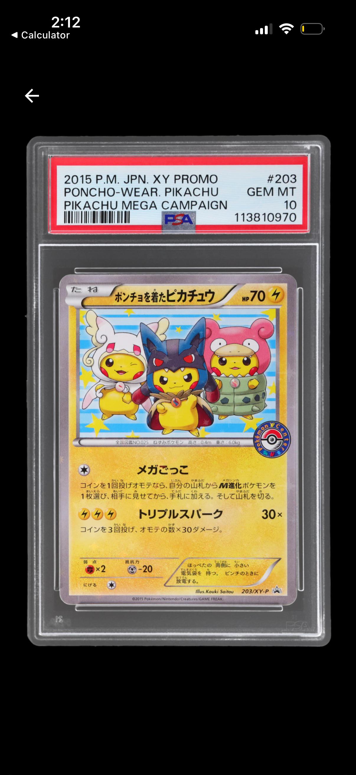 Poncho-Wear Pikachu 203/XY-P