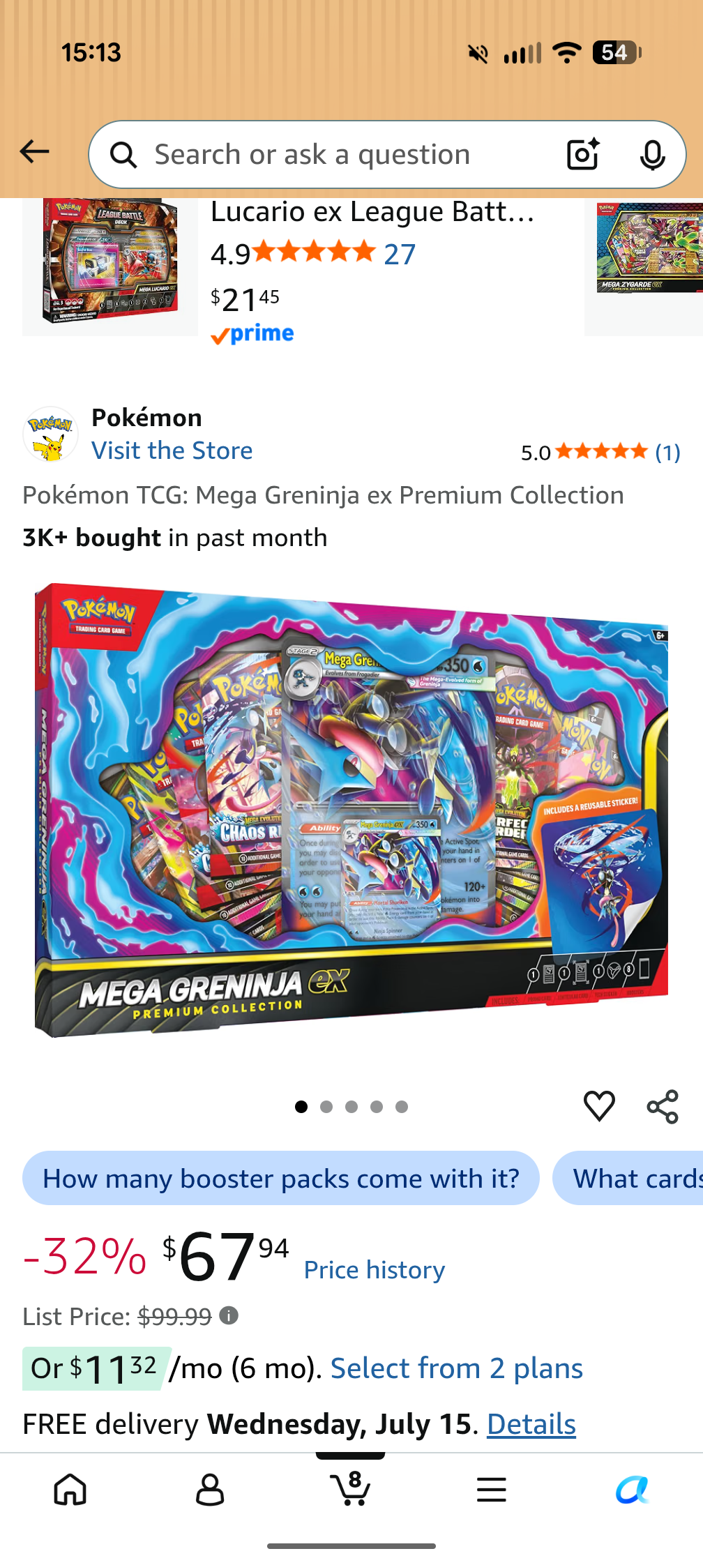 Mega Greninja ex Premium Collection