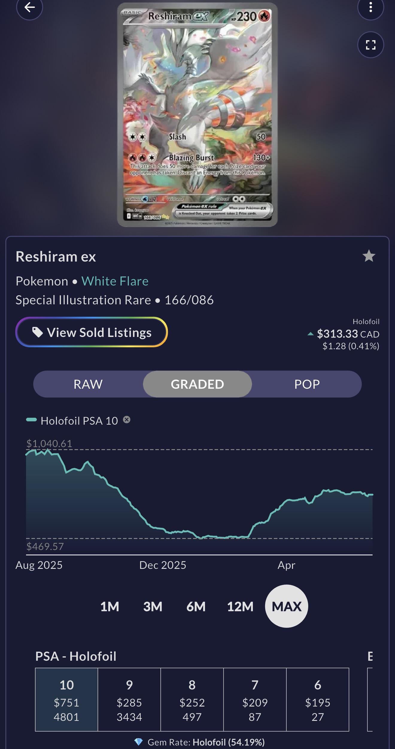 Reshiram ex 166/086