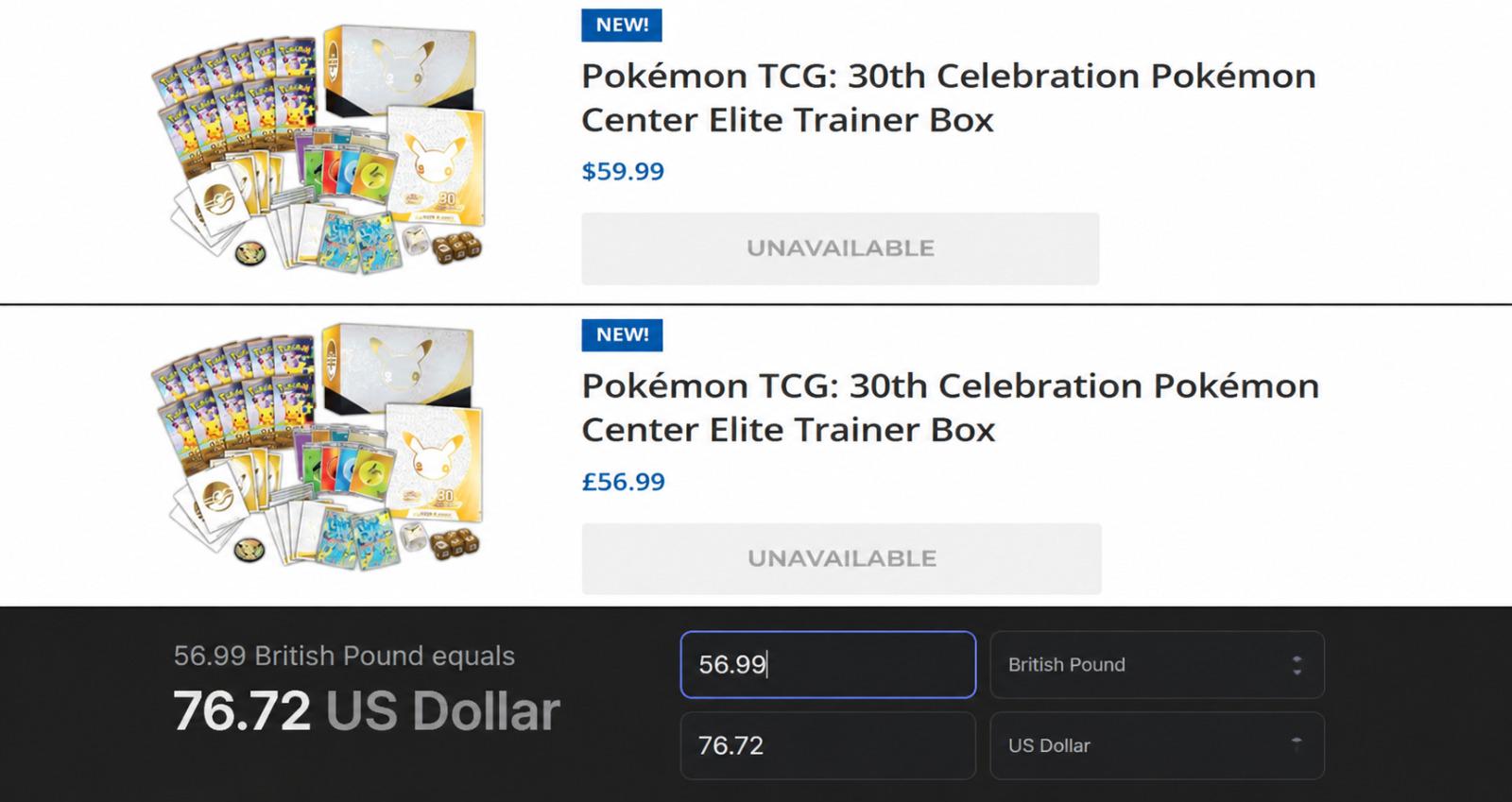 Pokémon TCG: 30th Celebration Pokémon Center Elite Trainer Box