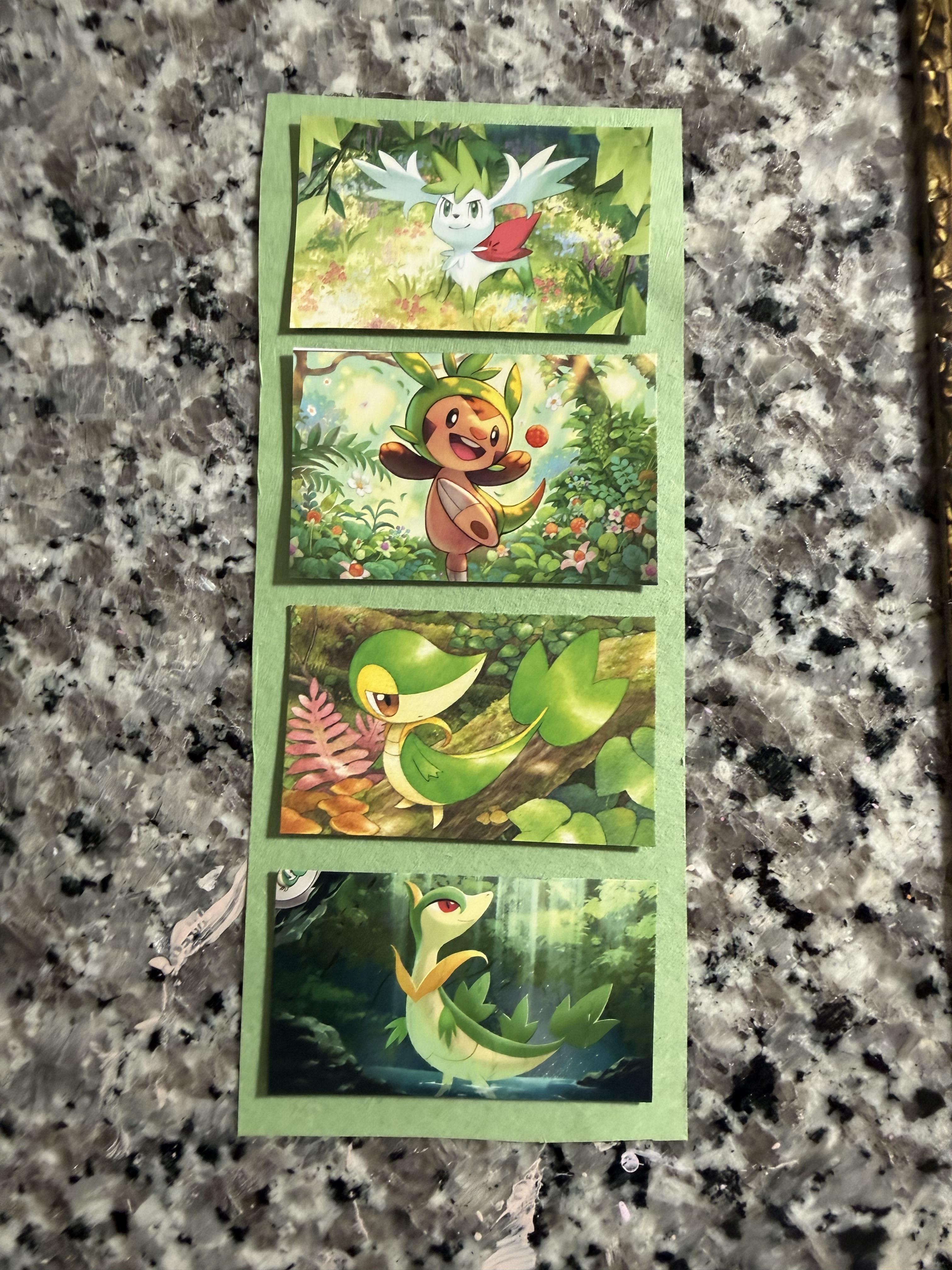 Multiple Pokemon Illustrations (Grookey, Treecko, Sceptile)